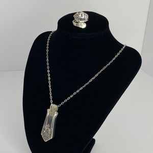 Knife 🔪 End Necklace and Small Spoon Tea Spoon 🥄 Ring